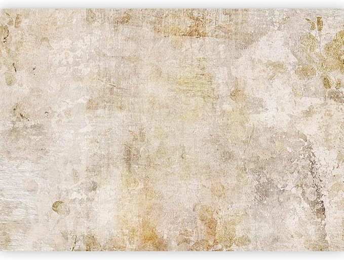 artgeist Wall Mural Faux Cement 77x55 in - Peel and Stick Self-Adhesive Wallpaper Removable Large Sticker Foil Wall Decor Print Picture Image Design Abstract Faux Stone Beige a-A-10109-a-a