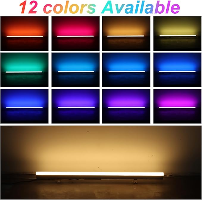 Wall Washer Light RGBW Color Changing Outdoor Bar Lights Waterproof Plug in 39 Inch Stage Light Bar RGB Wall Wash Lighting for Commercial Advertising Boards Lighting