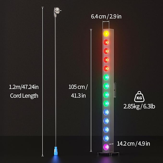 150W Stage Light Bar 14 LED RGBW COB Washer Stage Lights with DMX512 Pixel Control,Auto, Sound-Activated, Master/Slave for Church Christmas Wedding Dance(2PC)
