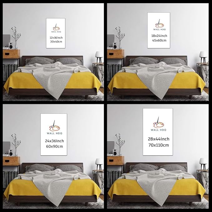 Japanese Samurai Wall Art Miyamoto Musashi Canvas Prints Vintage Japanese Artwork Motivational Poster Inspirational Quotes Painting for Men Bedroom Living Room Office (28''W x 44''H)