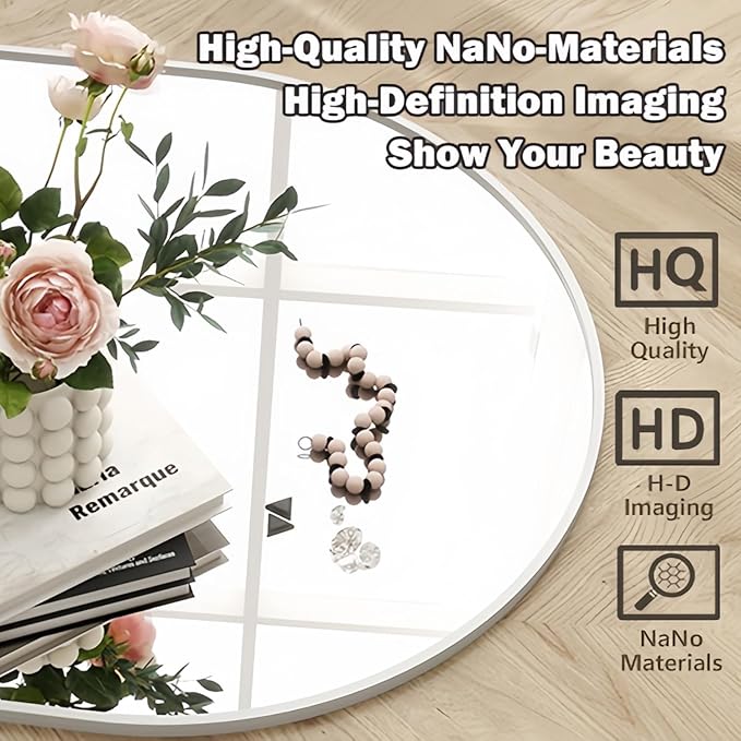 Arched Full Length Mirror, 64"*21" Large Floor Mirror, Full Body Mirrors for Leaning or Hanging, Standing Mirrors for Bedroom, Living Room,Dressing Room, Aluminum Alloy Frame, Silver