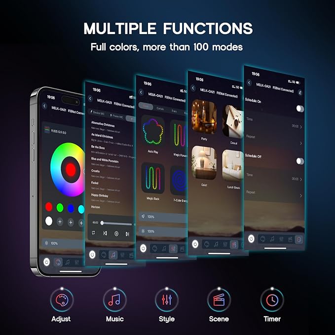 LED Neon Lights,IC+RGB 16.4FT Rope Lights Control with App/Remote,Multiple Modes,DIY Design,Outdoor IP65 Waterproof,24V Flexible LED Strip Lights for Bedroom,Gaming,Party Decoration