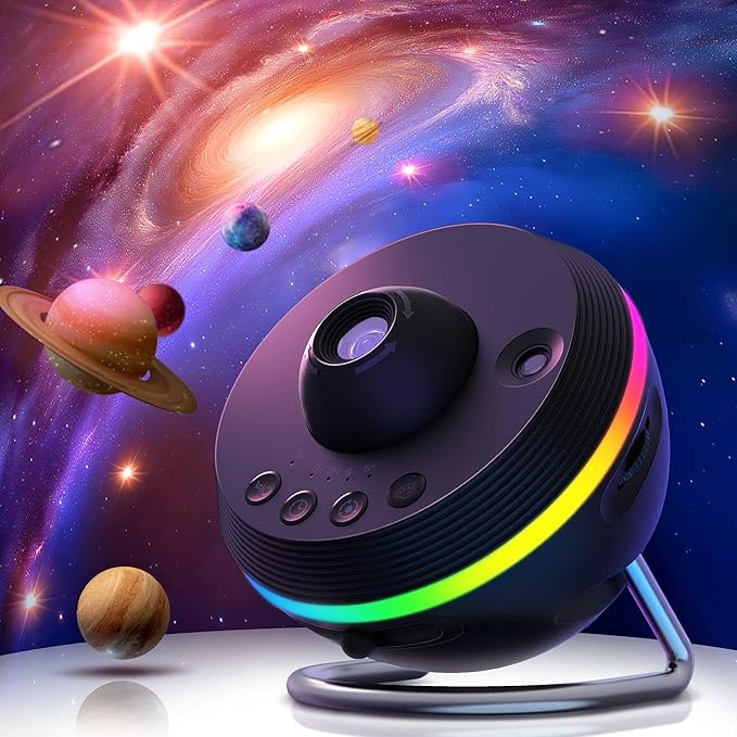 L LOHAS LED Galaxy Projector, Star Projector Planetarium Night Light, 13 in 1 HD Space Night Light Projector with Light Strip Meteor for Kids Bedroom Birthday Christmas Gift