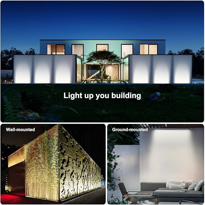 36W LED Wall Washer Lights, 4000K Neutural White Linear Flood Light, 3.2ft/40 120V LED Light Bar, IP65 Waterproof Outdoor LED Wall Washer Lights for Landscape, Church, Ads, Yard, Garden