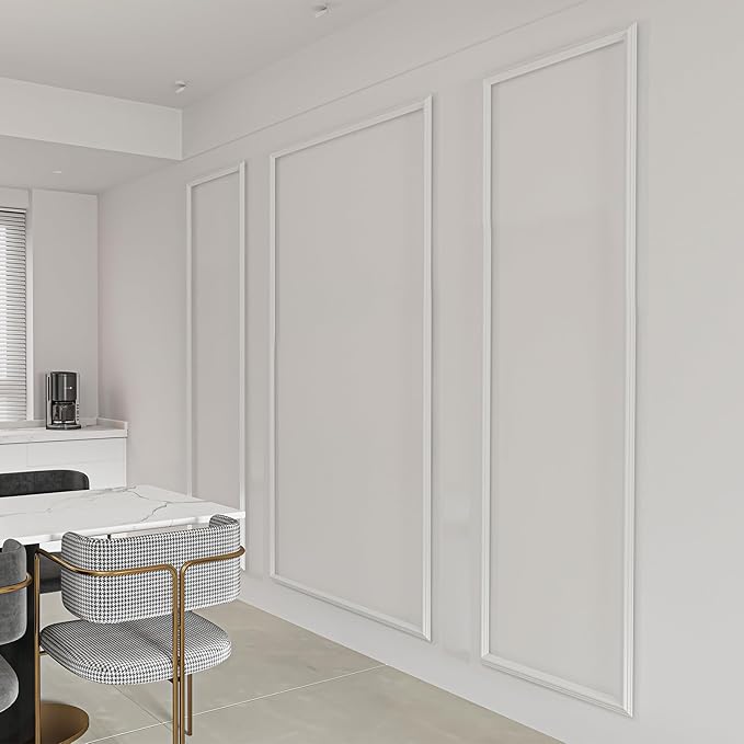 Art3dwallpanels Pre Cut Wall Molding Set of 3 pcs, Ready to Assemble Wainscoting Panels for Interior Wall Décor Living Room Bedroom Installed with Glue, 3 Frames
