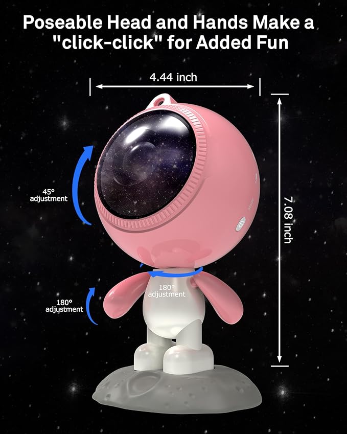 AIRIVO Galaxy Projector, Astronaut Star Projector for Bedroom,Nebula Projector Night Light with Bluetooth Speaker & Remote,Room Decor Gifts for Girls,Women,Pink Lovers,Christmas