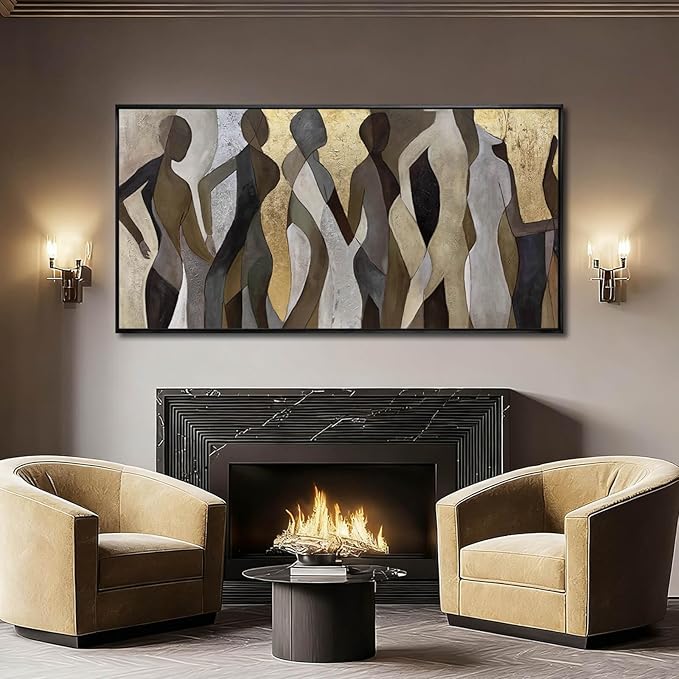 Abstract Canvas Wall Art Textured Print Pictures Contemporary Wall Decor 29"x58" Large Artwork for Living Room Kitchen Art