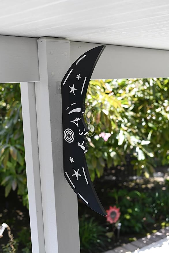 Craft and Plank 3D Floating Crescent Moon Wall Art for Aesthetic Home Decor with Modern Design | Handcrafted Wooden Sculpture | Black