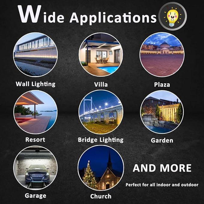 72W LED Wall Washer Lights 3.2ft/40 120V IP65 Waterproof Linear LED Light Bar Warm White 3000K Walls Trees Billboards Building Decorations Outdoor/Indoor LED Lamp with Plug in