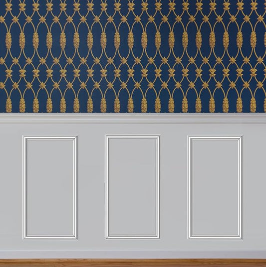 COUKIU Pre-Cut 3 Set Peel and Stick Wall Molding Trim Kit, 12" x24" Premade Wainscoting Panels, Self Adhesive Moulding Panel for Interior Walls Picture Frame