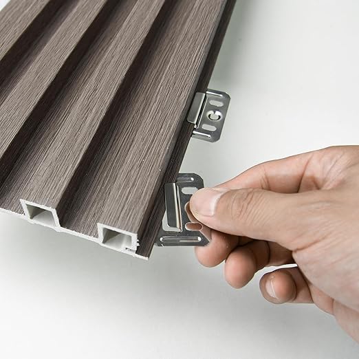 Art3d 8-Pack 96 x 6in. WPC Acoustic Slat Wall Panel for Modern Interior Decor, TV Background, Living Room, Grey Oak