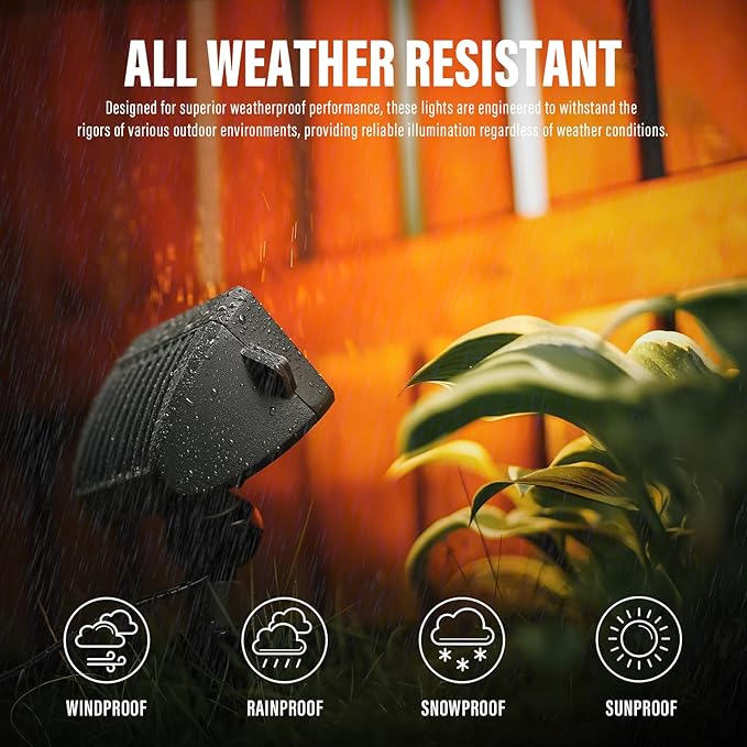 VENUS MANUFACTURING 2 Pack Low Voltage Wall Wash Lights 12V LED Landscape Lighting 18 Watt 600 Lumen Flag Light 2700K Warm White Metal Outdoor Spotlight Black Trees Light for Garden & Yard