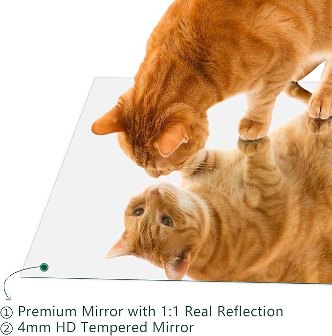 Mirrorons Frameless Mirror, Wall Mirror 48" x 30", Modern Bathroom Mirrors for Wall with Polished Edge, Hangs Horizontally or Vertically. Upgraded Shatterproof, Entryways, Bathroom, Gym.