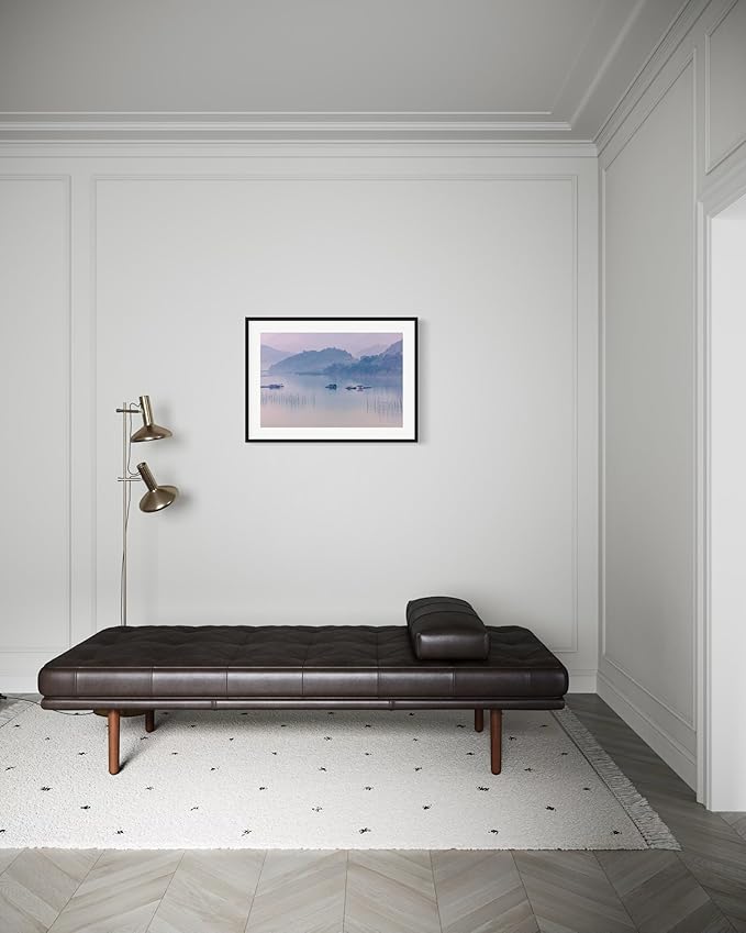 Oriental Beauty: Stunning Feng Shui Landscape Wall Art Prints for Home Decor in 3 Sizes (Misty Reflections: Serenity on a Mountain Lake, 24" x 36")