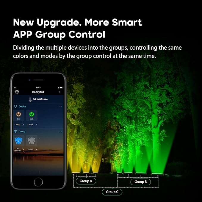 168W Smart LED Wall Washer Flood Lights, Waterproof RGBCW Color Changing Smart Light Fixtures with APP Control, Music Sync, Group, Timing Functions, Perfect for Outdoor Indoor Lighting Projects