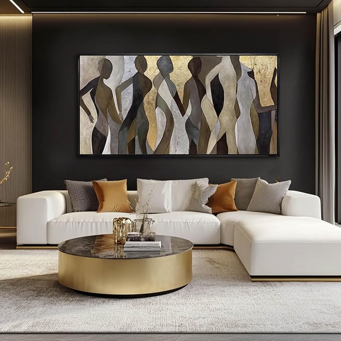 Abstract Canvas Wall Art Textured Print Pictures Contemporary Wall Decor 29"x58" Large Artwork for Living Room Kitchen Art