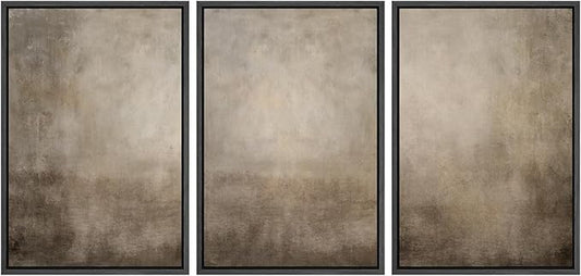 MUDECOR Framed Wall Art Print Set Neutral Abstract Landscape Illustrations Modern Art Boho Decorative Colorful Chic for Living Room, Bedroom, Office - 16"x24"x3 Black