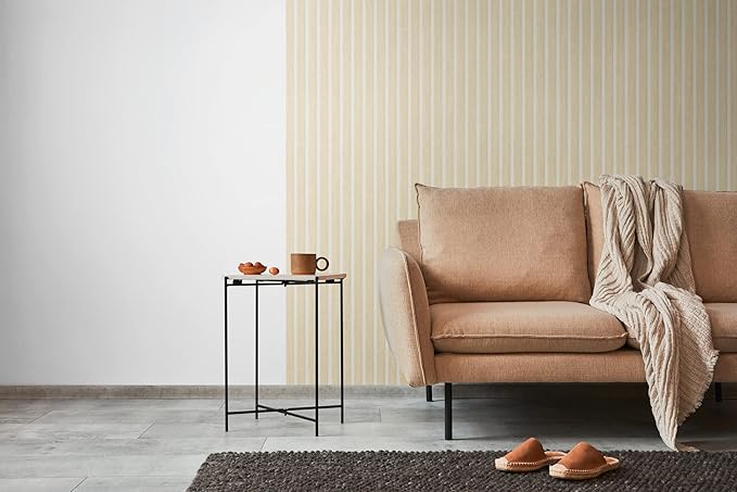 A.S. Création Wallpaper Wood Panels - Beige, White - Striped Wood Wallpaper 395.99in x 20.87in Made in Germany - 391097