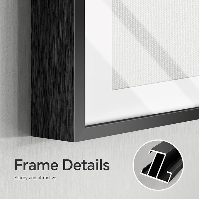 4 Piece Framed Abstract Minimalist Wall Art Sets, Black and White Line Modern Home Decor Artwork, Contemporary Picture Painting for Living Room, Bedroom, Bathroom and Hallway 12x12 Inch