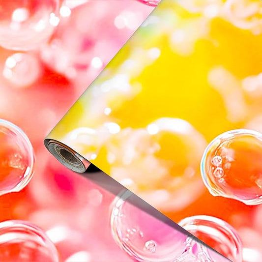 Colorful Bubble Wallpaper Peel and Stick 15.7"x39.4" Self Adhesive Removable Vinyl Contact Paper for Wall Countertop CabinetsHome Decor