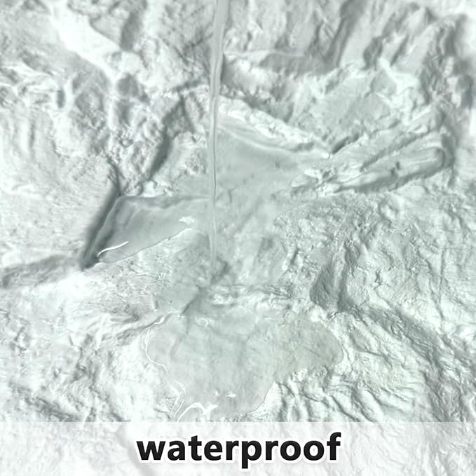 Modern 3D Wall Panels - Faux Stone Look, Waterproof PU Wainscoting for Interior Wall Decor - 4 Pack, 43.31 x 23.62 inches, White Color