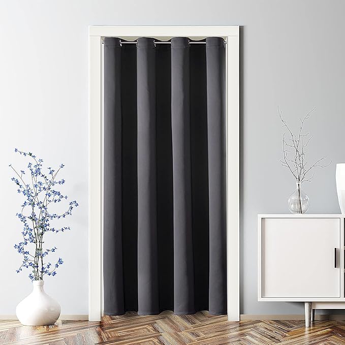 ChrisDowa Custom Blackout Door Curtain for Bedroom and Living Room. Thermal Insulated Room Darkening Curtain 1 Panel (Custom Size and Color)