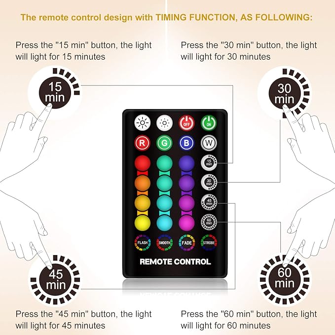 LOGROTATE Moon Lamp 16 Colors, Dimmable, Rechargeable Lunar Night Light (5.9 inch) Full Set with Wooden Stand, Remote & Touch Control - Cool Nursery Decor for Baby Kids Bedroom, Birthday Day Gifts