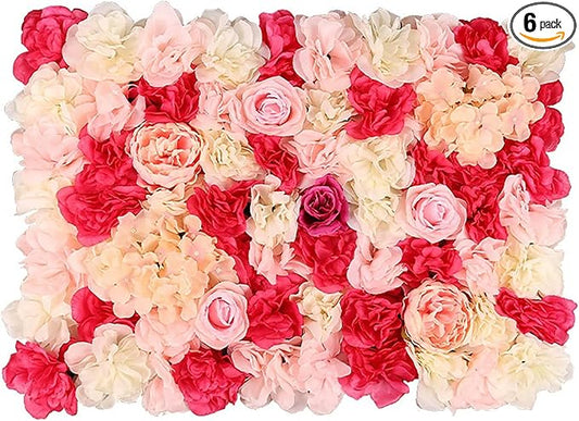 Artificial Grass Wall Panels 20"x20"(6pcs), Boxwood Hedge Green Wall Decor with Various Styles, Greenery Backdrop Privacy Screen for Indoor Home Wedding Birthday Decor Outdoor Patio (D03)