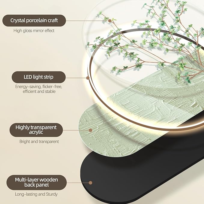 LED Light Decor Wall Art, 3D Art Wall Decor with Light, Decors Walls Sculptures Large 3D Art, Decors Walls Sculptures Lighting Modern, Plug-in Power Supply, Blue B, 19x39IN