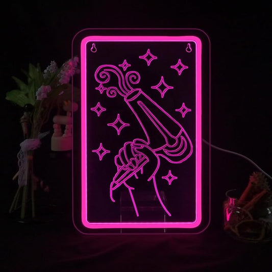 Lucunstar Pink Neon Sign Hair LED Light Beauty Salon Hair Salon Decor Led Neon Business Lights for Barbers Studio Decoration for Beauty Shop