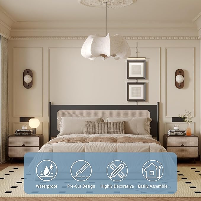 6-Frame Pre-Cut Accent Wall Molding Kit, Premade Wainscoting Chair Rail Moulding Panel Set for Interior Home Decoration (Each Piece 1.18''W, 24pcs)