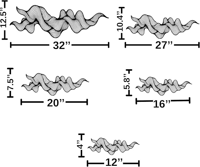Abstract Metal Wall Art, Modern Wall Decor, Minimalist Line Sculpture, Geometric Wave Artwork, Large Mid Century Wall Hanging, Luxury Style Sculpture, Creative Home and Office Wall Sign, Gift for Home
