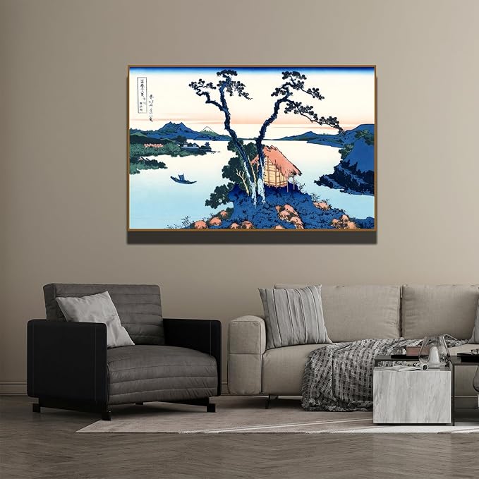 OKRA Katsushika Hokusai canvas wall art - Thirty-six Views of Mount Fuji - Lake Suwa in Shinano Province poster - Famous Japanese Art Paintings - Home Decor - Unframed