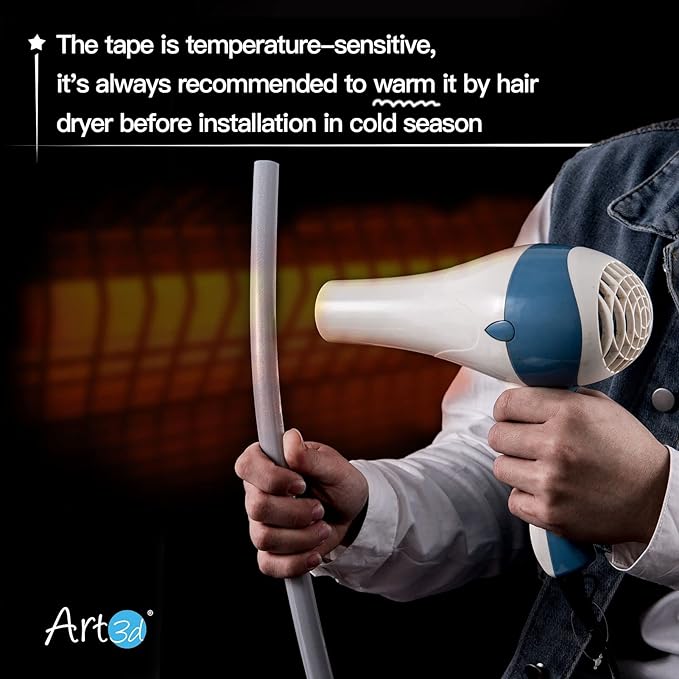 Art3d 25 Ft Peel and Stick Trim for Backsplash Tile Edge, Self-Adhesive Liner for Corner Decor in Silver