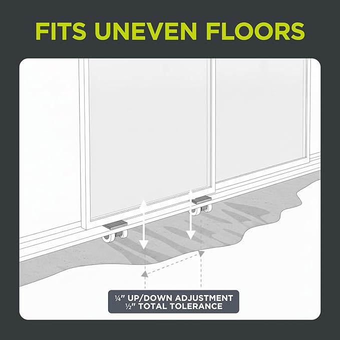 3-Panel Clear Glass Sliding Room Divider - Tempered Glass Wall Separator Screen for Office, Home, Workstation, Cubicle, Desk - Commercial & Residential Partition - 72" W x 80" H, White Frame