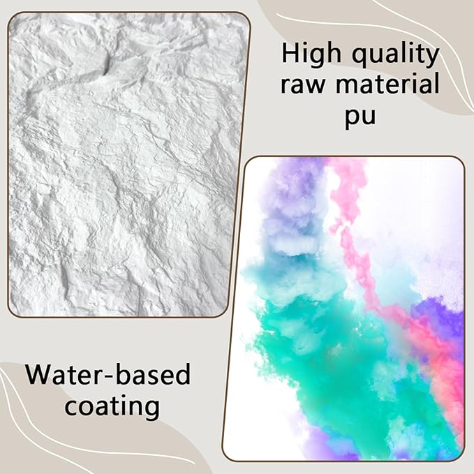 Modern 3D Wall Panels - Faux Stone Look, Waterproof PU Wainscoting for Interior Wall Decor - 4 Pack, 43.31 x 23.62 inches, White Color