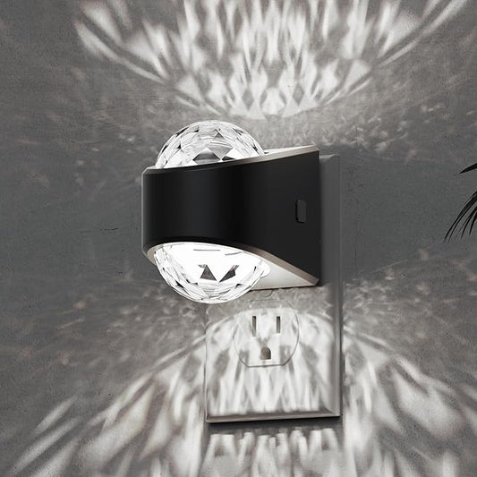 L LOHAS LED Night Lights Plug into Wall, Projector Night Light with Dusk to Dawn Sensor,5000K Daylight White Nightlight for Kids Playroom Home Theater Party