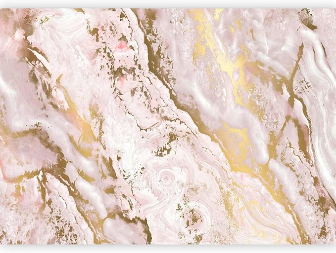 artgeist Wall Mural Abstract 154x110 in - XXL Peel and Stick Self-Adhesive Wallpaper Removable Large Sticker Foil Wall Decor Print Picture Image Design Faux Marble Optical 3D Effect f-C-0494-a-a