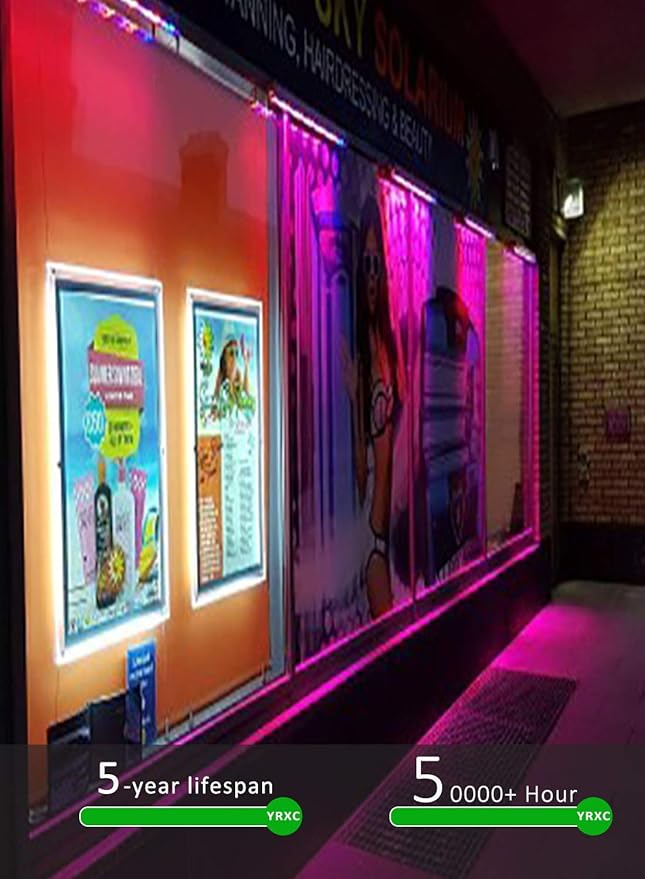 Wall Washer LED Lights,108W RGBW Color Changing LED Strip Lights with RF Remote,120V, 3.2ft/40 "Linear RGB LED Lights Bar for Outdoor/Indoor Lighting Projects Carnival Party Stage Bar Decor