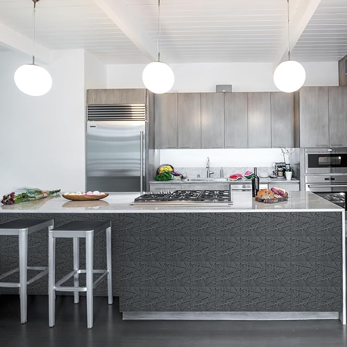 33 Pack 3D Wall Panels for Interior Wall Decor, 12''x12'' Brushed Silver Accent Textured Wall Panels, Wall Covering Panles for Living Room, Gaming Room, TV Background, Cover 32 Sq.Ft