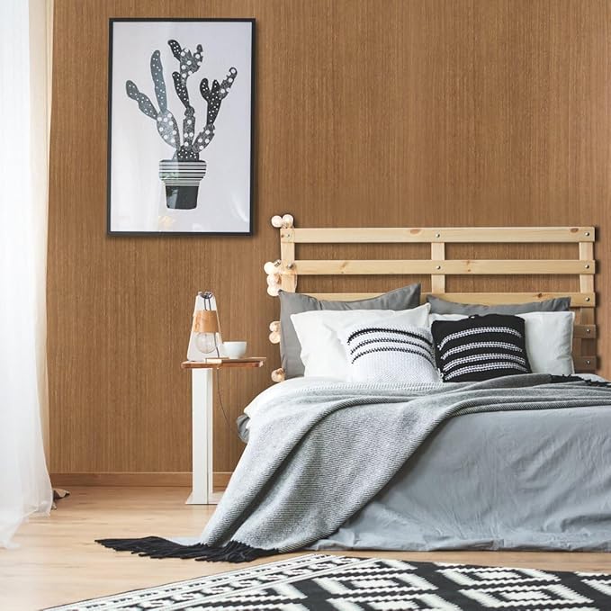 Arthome Peel and Stick Wallpaper - Brown Wood Contact Paper - Wallpaper - Self-Adhesive, Removable, and Waterproof for Cabinet Countertops Funiture (17" x393")