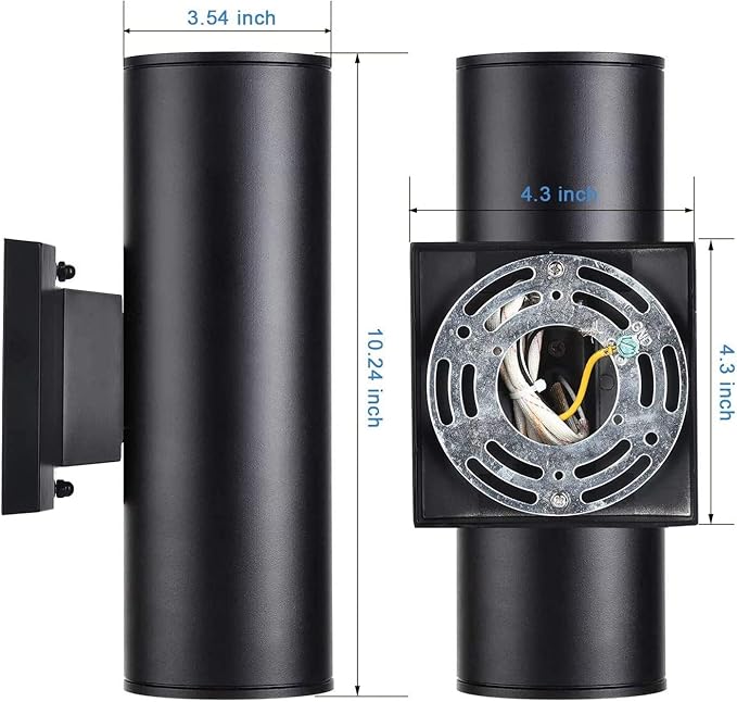 Bling RF Remote Control RGB Colour Changing Lighting LED Double Up and Down Outdoor Wall Light,White Temperature 2700k- 6500k RGB+CCT Exterior Wall Lighting (4 Pack)