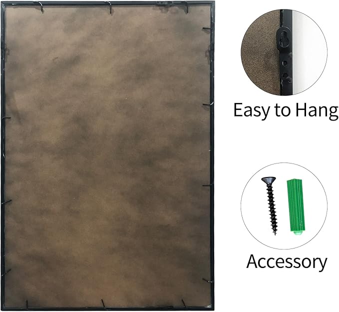 Black Rectangle Mirror, Farmhouse Decorative Wall Mirror for Entryway, Living Room, Bedroom, Hallway, Fireplace, Accent Wall Decor (Black2, 39'' x 27'')