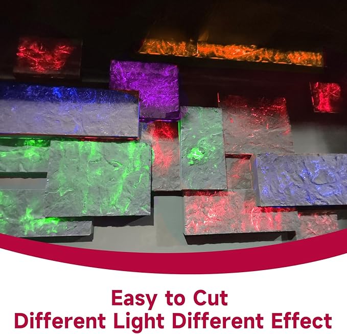 3D Wall Panels Faux Stone, Lava-Themed Translucent Panels, 23.6" x 47.2", Cement Texture for Home, Office & Outdoors