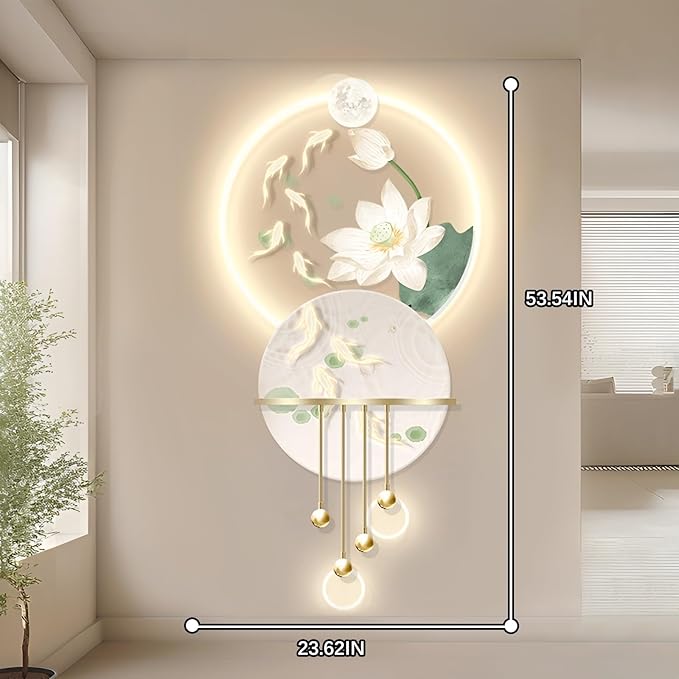 Bonsai 3D LED Wall Art Light Wall Sculpture Painting Decoration Art Modern Wall Hanging Painting for Living Room Entrance Corridor Decorative Wall Mounted Lamp(Stylle E)