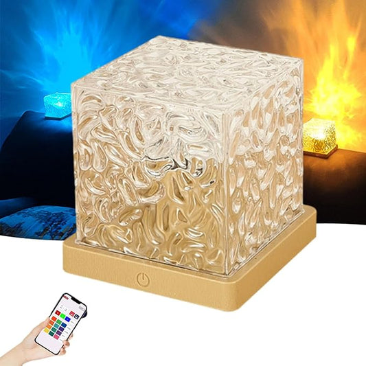 Aurora Dreamscape Projector, 3D Ripple Romantic Ambient Lighting, 16 Colors Rechargeable Aurora Light Projector & Mood Lighting Galaxy Lamp with Touch & Remote for Bedroom (16color, Plug-in)