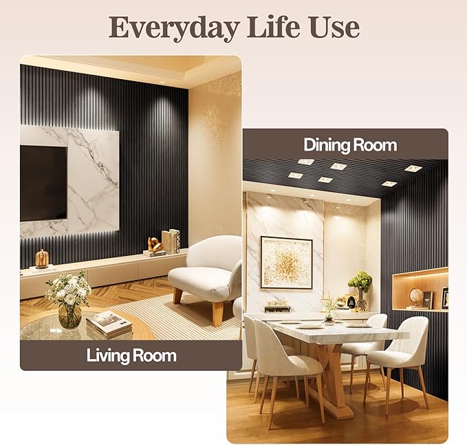 4 Pack Wood Panels for Wall, 94.4" x 12.6" Acoustic Wood Slat Wall Panel for Interior Decor & Noise Reduction, Soundproof Panel, Sound Absorbing 3D Textured Panels - Black