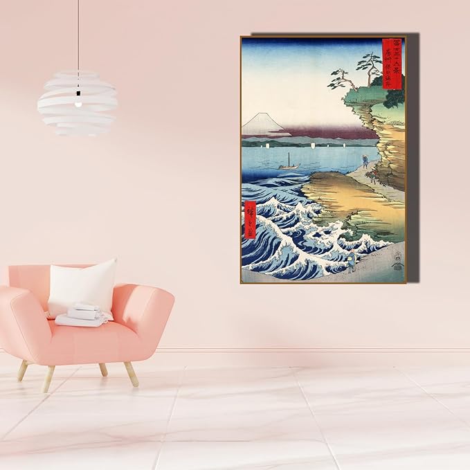 OKRA Utagawa Hiroshige Poster - Traditional Japanese Paintings - Famous Sea Paintings - Famous Japanese Paintings - Cool Home Decor for Living Room Hotel Kitchen - Unframed