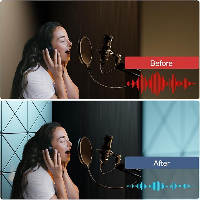 22 Pack X-Line Design Acoustic Panels, 12" X 12" X 0.4" Self-Adhesive Sound Proof Foam Panels for Walls, Soundproof Wall Panels for Home & Office (White on Black)