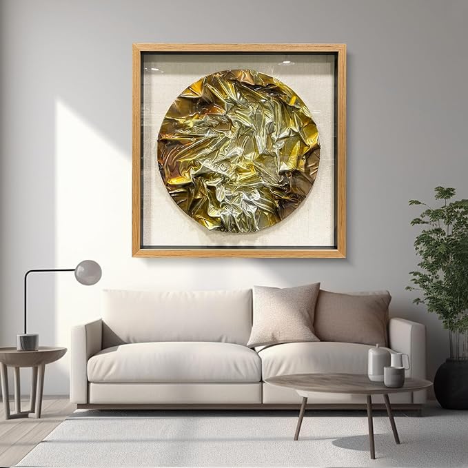 LIUZEYUE - Hand crafted leather Artwork 3D Wall Artwall decorations for living room 43.3"x43.3"